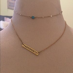 Stacked necklaces